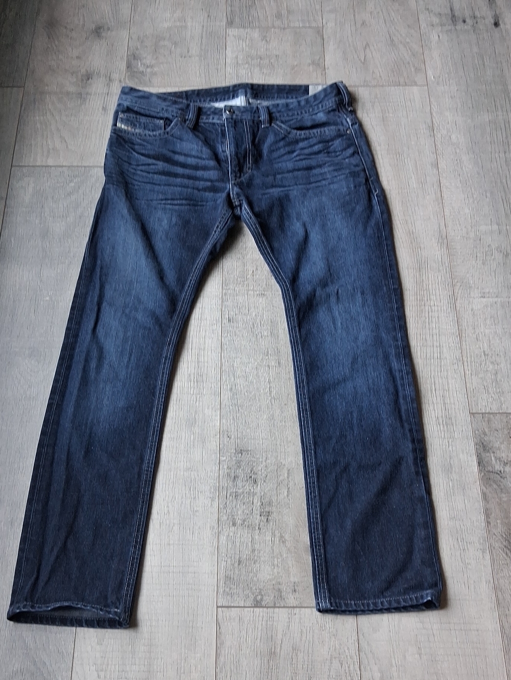 Diesel Thavar Slim Skinny Jeans Men's W32 L34 Wash 0RZ32 Dark Indigo Blue